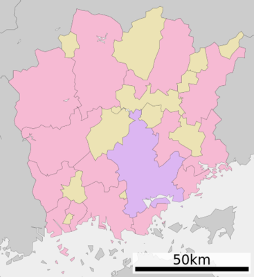 Location map Japan Okayama