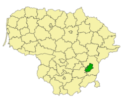 ヴィリニュスの位置（リトアニア共和国）の位置図