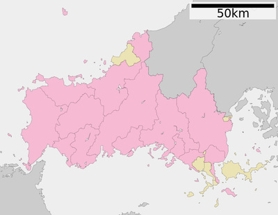 Location map Japan Yamaguchi