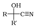 Alpha-cyanohydrin general structure.svg