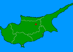 ニコシアの位置（キプロス島）の位置図