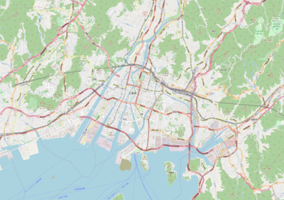 Location map Japan Hiroshima city Urban area